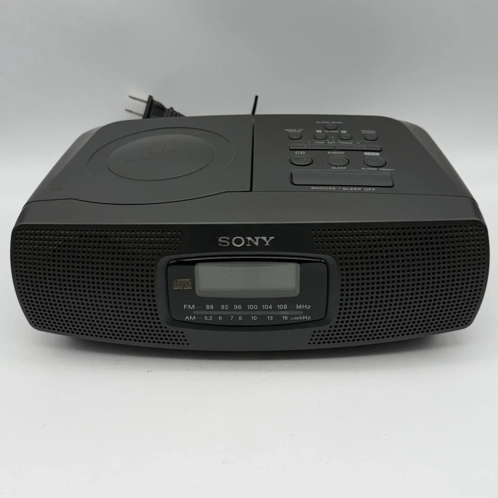 Sony ICF-CD820 CD Clock Radio AM/FM Dual Alarm Vintage 1999 Tested Works